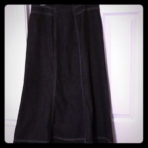 Cato brand black denim skirt. Size 4. Flare style.